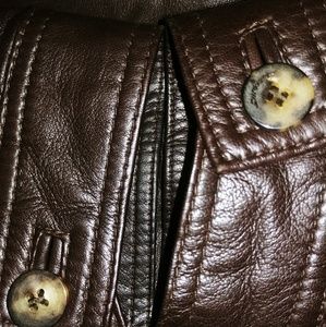 Salvatore Ferragamo Jackets & Coats - Salvatore Ferragamo Leather Collared Jacket Salvatore Ferragamo Jackets & Coats - Salvatore Ferragamo Leather Collared Jacket